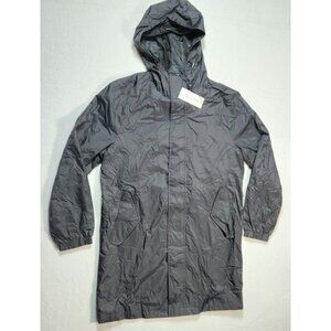 New Calvin Klein Hooded Rain Jacket Nylon Men’s XS Black Water Repellent Trench